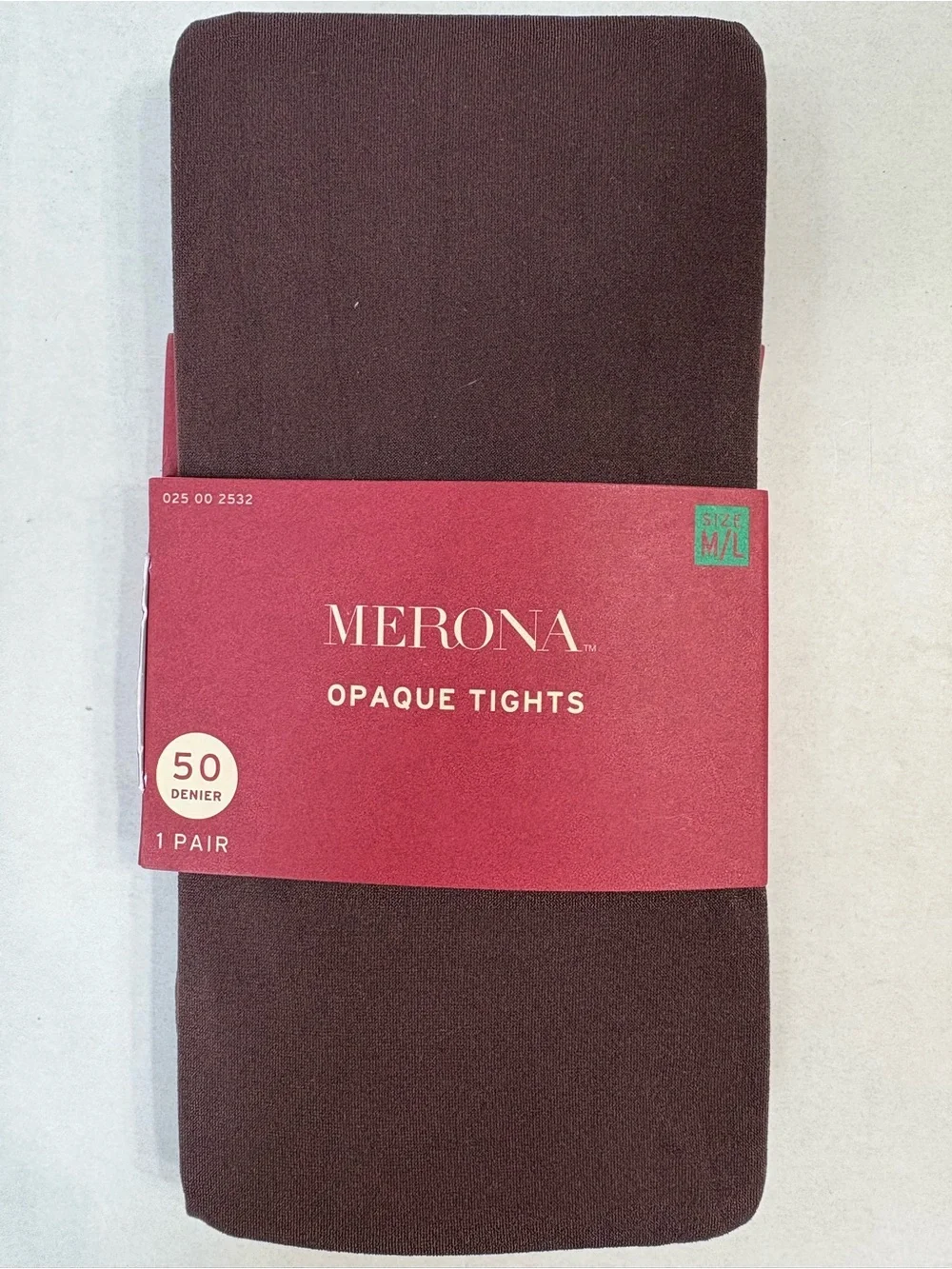 Merona Opaque Tights M/L Mesquite Bbq Nude Brown 50 Denier NEW Soft Stretch Fall